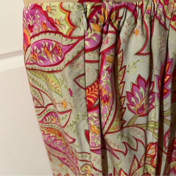 Talbots Pink and Green Floral Midi Skirt - Picture 4 of 5